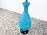 Blue Lava Glaze Ceramic Table Lamp by Marbro - Mid Century Modern