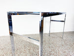 Mid Century Modern Chrome and Smoked Glass Console Table