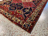 Vintage Turkish Kilim Hand-Knotted 4'x6' Wool Rug