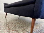 Folke Ohlsson for DUX Two-Seat Sofa - Original Black Wool Upholstery