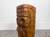 Hand Carved 12" Hawaiian Tiki Statue
