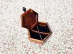 Hexagonal Cocobolo Rosewood Jewelry Box with Dividers