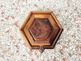 Hexagonal Cocobolo Rosewood Jewelry Box with Dividers