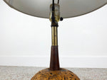 Walnut and Cork Table Lamp by Lynard -  Mid Century Modern