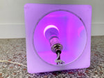 Color Changing LED Laurel Frosted Cube Lamp - Mid Century Modern