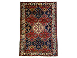 Vintage Turkish Kilim Hand-Knotted 4'x6' Wool Rug