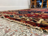 Vintage Turkish Kilim Hand-Knotted 4'x6' Wool Rug