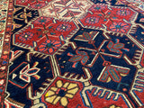 Vintage Turkish Kilim Hand-Knotted 4'x6' Wool Rug