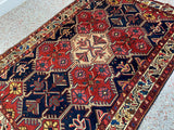 Vintage Turkish Kilim Hand-Knotted 4'x6' Wool Rug