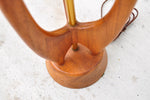 Sculptural Teak Table Lamp by Modeline