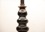 Black Mercury Glass Table Lamp - Mid Century Modern - Hollywood Regency - Art Deco