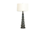 Black Mercury Glass Table Lamp - Mid Century Modern - Hollywood Regency - Art Deco