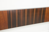 Milo Baughman Mixed Woods Rosewood and Walnut King Headboard