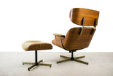 Molded Plywood Lounge Chair and Ottoman by Plycraft