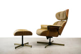 Molded Plywood Lounge Chair and Ottoman by Plycraft