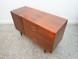 Jens Risom Mid-Size Credenza - Walnut and Brass